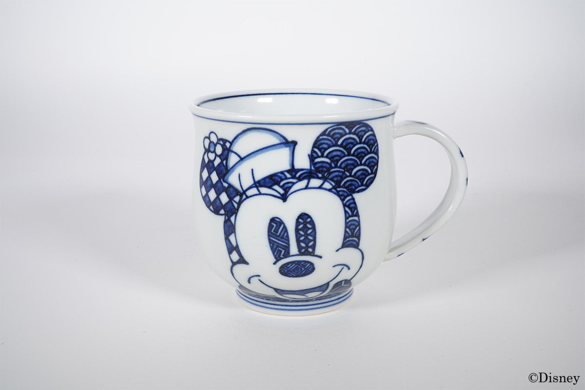 染付伝統文様 ミニーマウス マグカップ【ディズニー/京都伝統工芸シリーズ】
